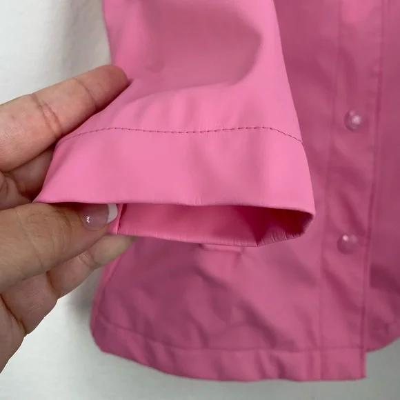 SOLD Baby Gap • Pink Floral Jersey Lined Hooded Rain Coat - Picture 7 of 16